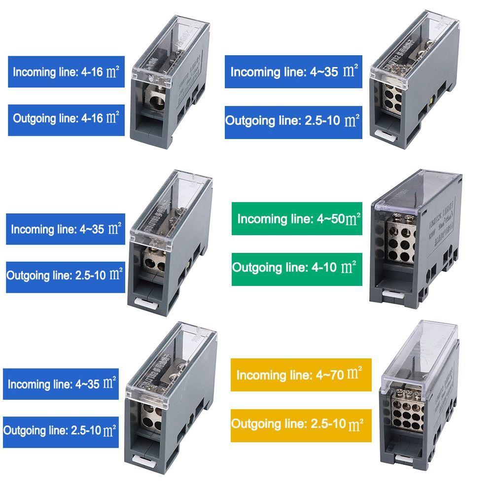 150A Distribution Box One In Multiple Out Power Junction Box Wiring Terminal  for Circuit Breaker