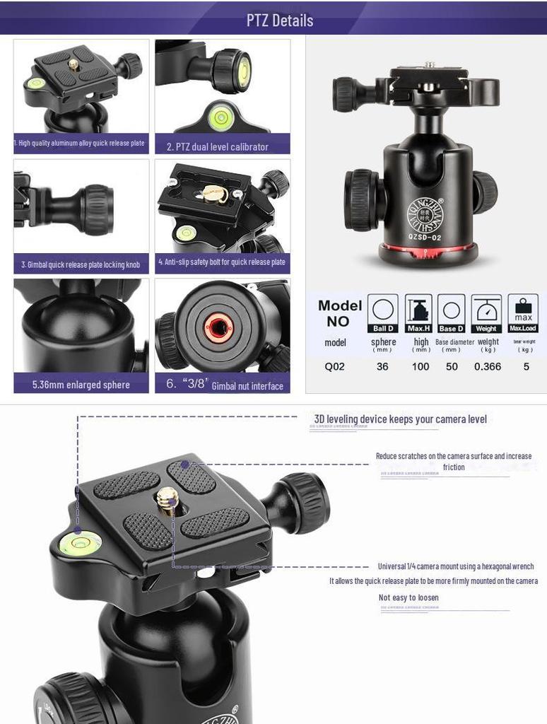 Portable Lightweight Aluminum Mobile Phone Camera Tripod for Professional Photography and Video