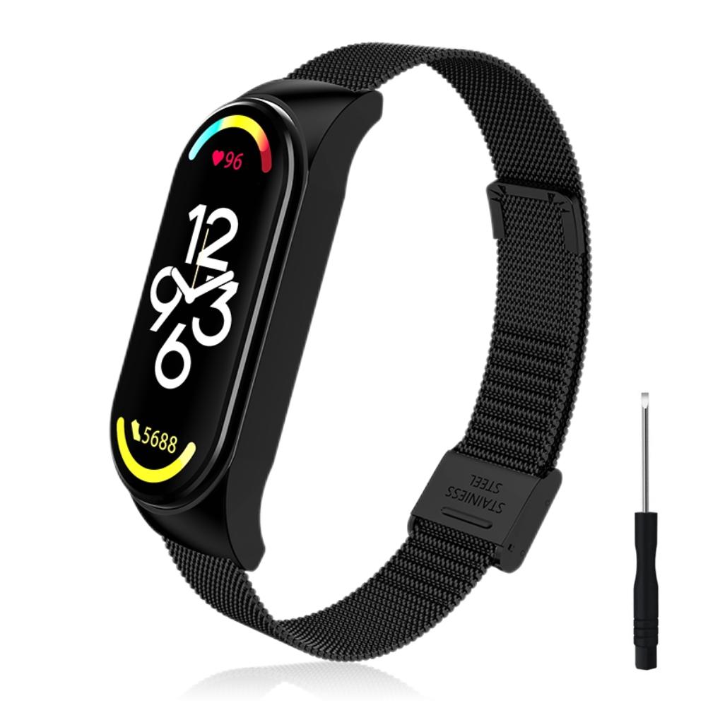 Replacement Wristbands Compatible for Xiaomi Band 7 Metal Straps Waterproof Stainless Steel Straps Easy To Install with Tools
