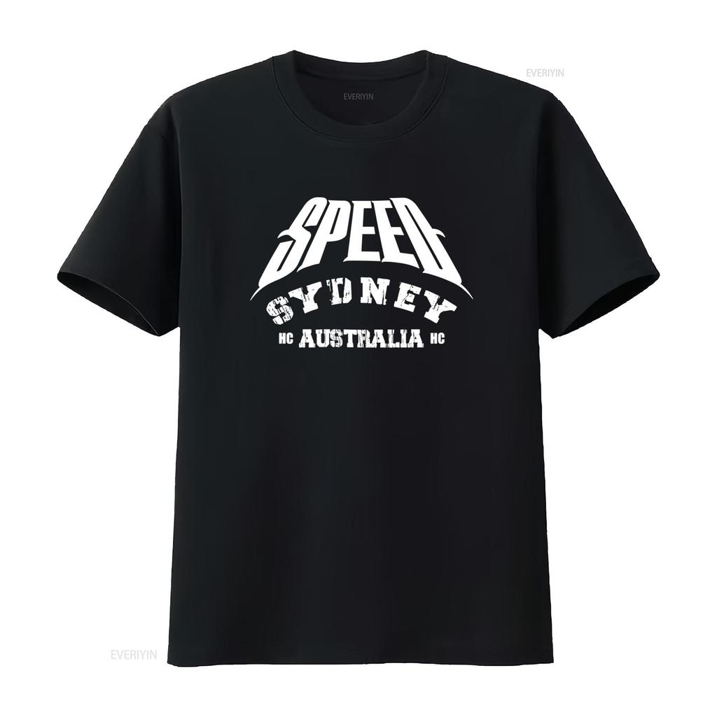 Speed Hardcore Punk Band T Shirt Sydney Australia Metal Rock Vintage Washed Comfortable Fashion Versatile Homme Casual Graphic
