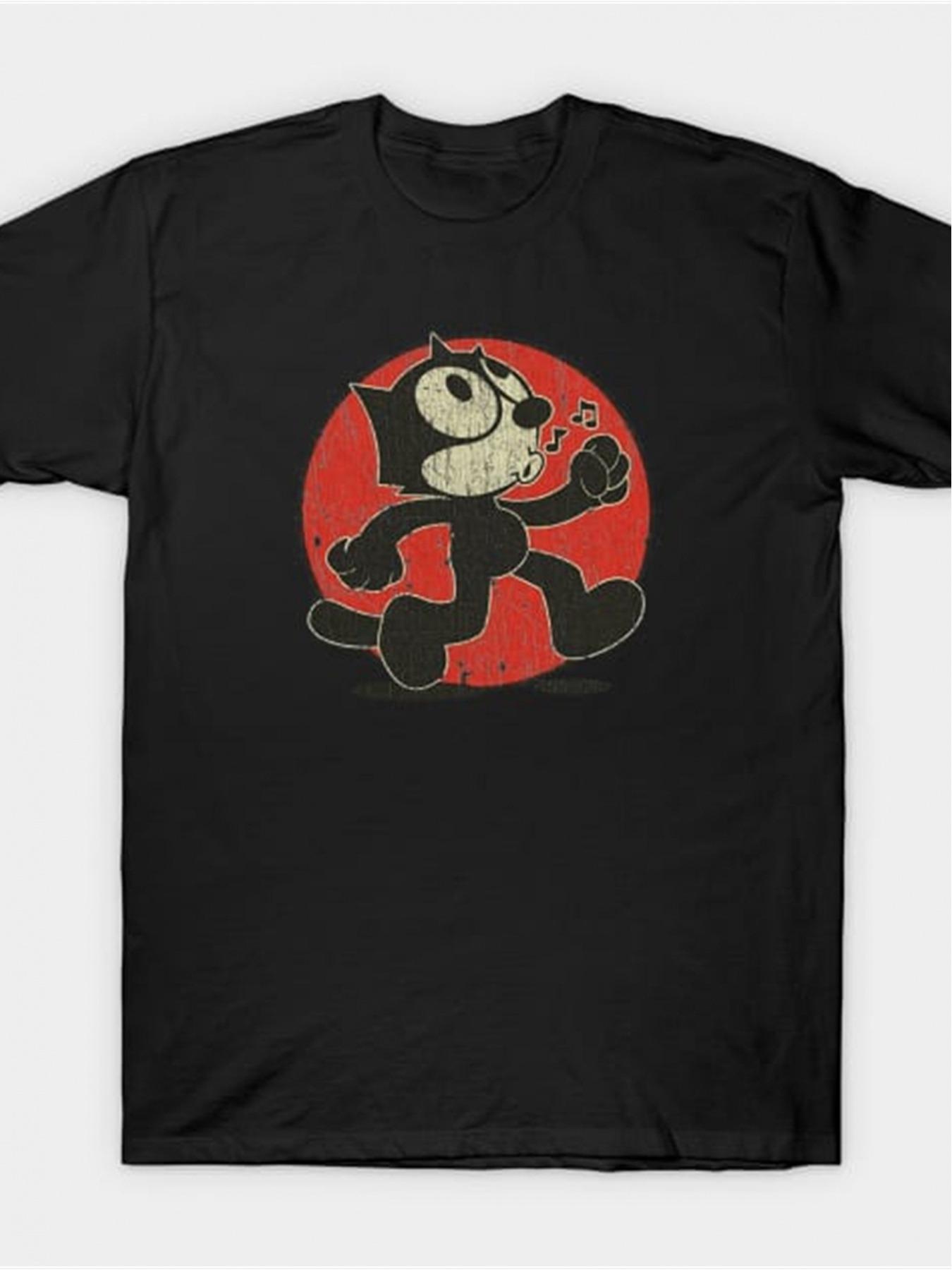 Mens Tshirt Comfortable and Loose Fit Featuring A Red Circular Pattern This Retrostyle Tshirt Is Suitable for Summer S