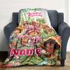 Manta de Fiesta Aventura en el Jardín de Tarta de Fresa con Nombre Personalizado Para Sofá Cama Manta de Felpa Acogedora Suave y Esponjosa Mantas Súper Suaves y Cálidas Para Otoño e Invierno 09