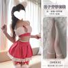 Sexy Reines Verlangen Ausgeschnitten Verführung Ultra Kurzer Rock Karierter Uniform Leidenschaftskleid Elegant Rosa Süßes Minikleid Sexy AED8