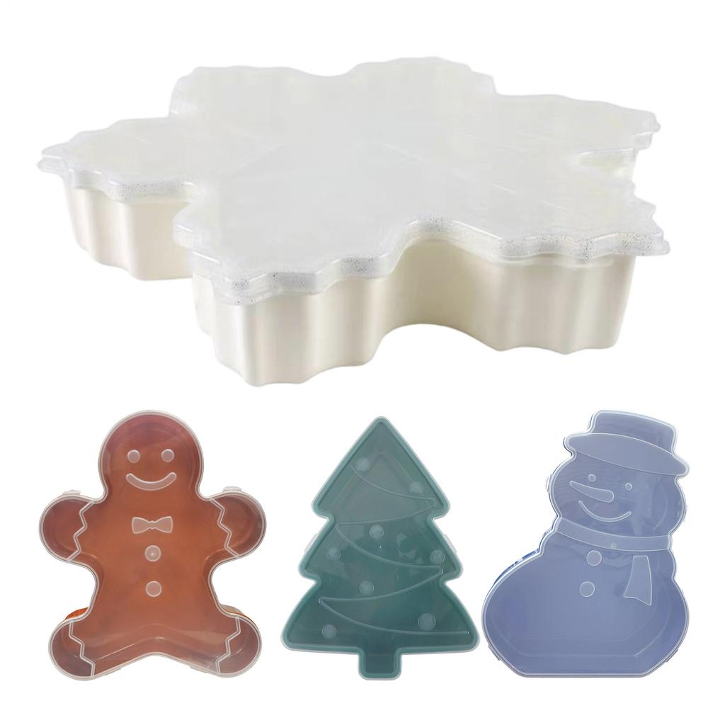 Christmas Candy Tray Serving Tray with Lid Christmas Cookie Boxes for Treats Nuts Fruit Popcorn Dip Dessert Party Table