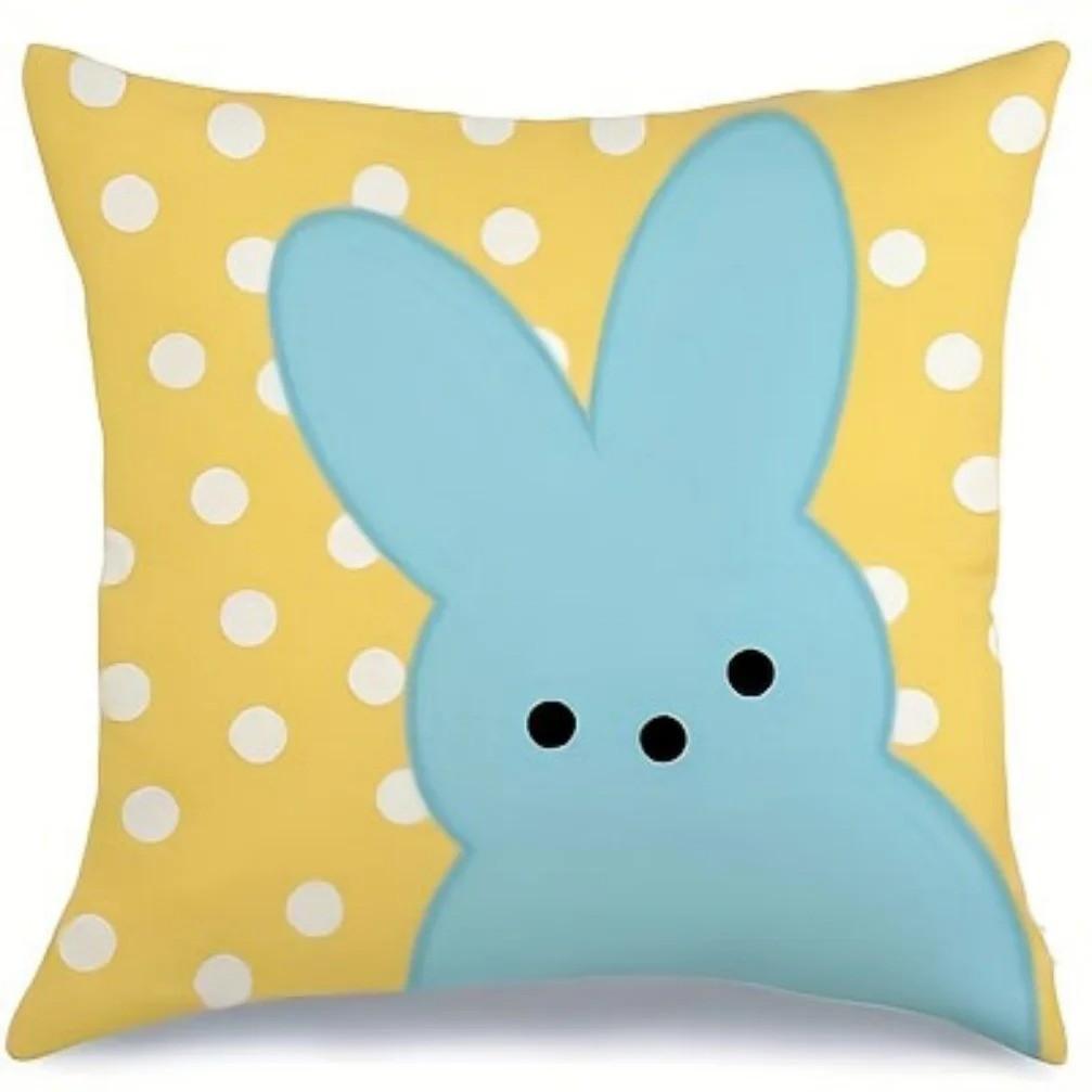Colorful Bunny Patterns Pillowcases For Fun Pattern Cushion Cover Suitable For Sofa Bedroom Car Pillow Cover