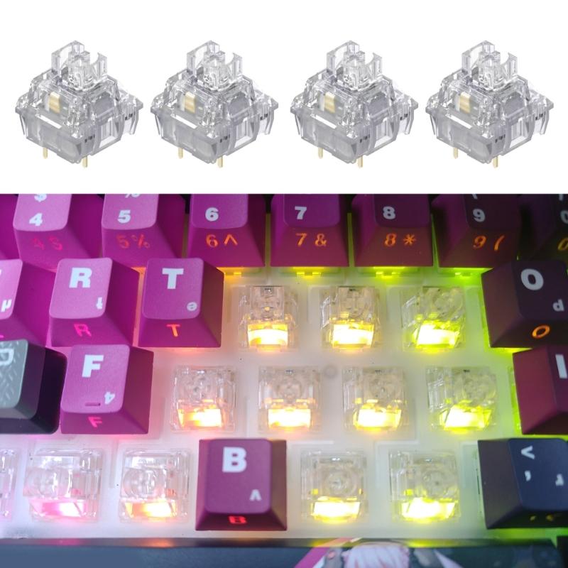 TTCs Silence Bluish White V2V3 Switches 3Pin Tactile Silence for Mechanical Keyboards Mute 2 Gold Plateds Spring Axises