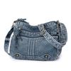 2025 Zipper Denim Women's Crossbody Bag Solid Color Popular Casual Shoulder Bag Versatile Lightweight Handbag