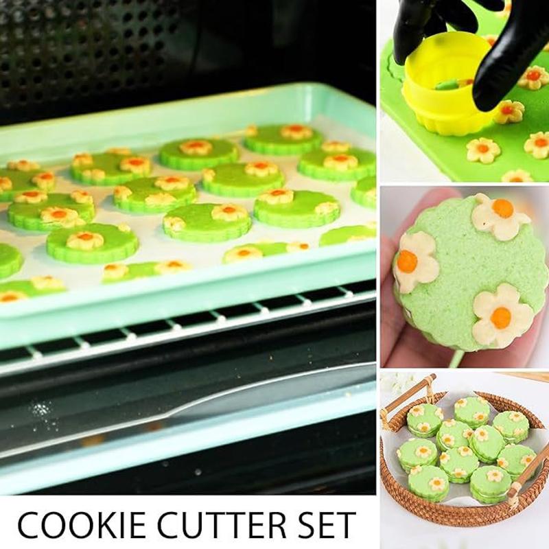 1Set Cupcake Cookie Cutter Multi Shapes Plastic Cake Mold for Family DIY Baking Activities