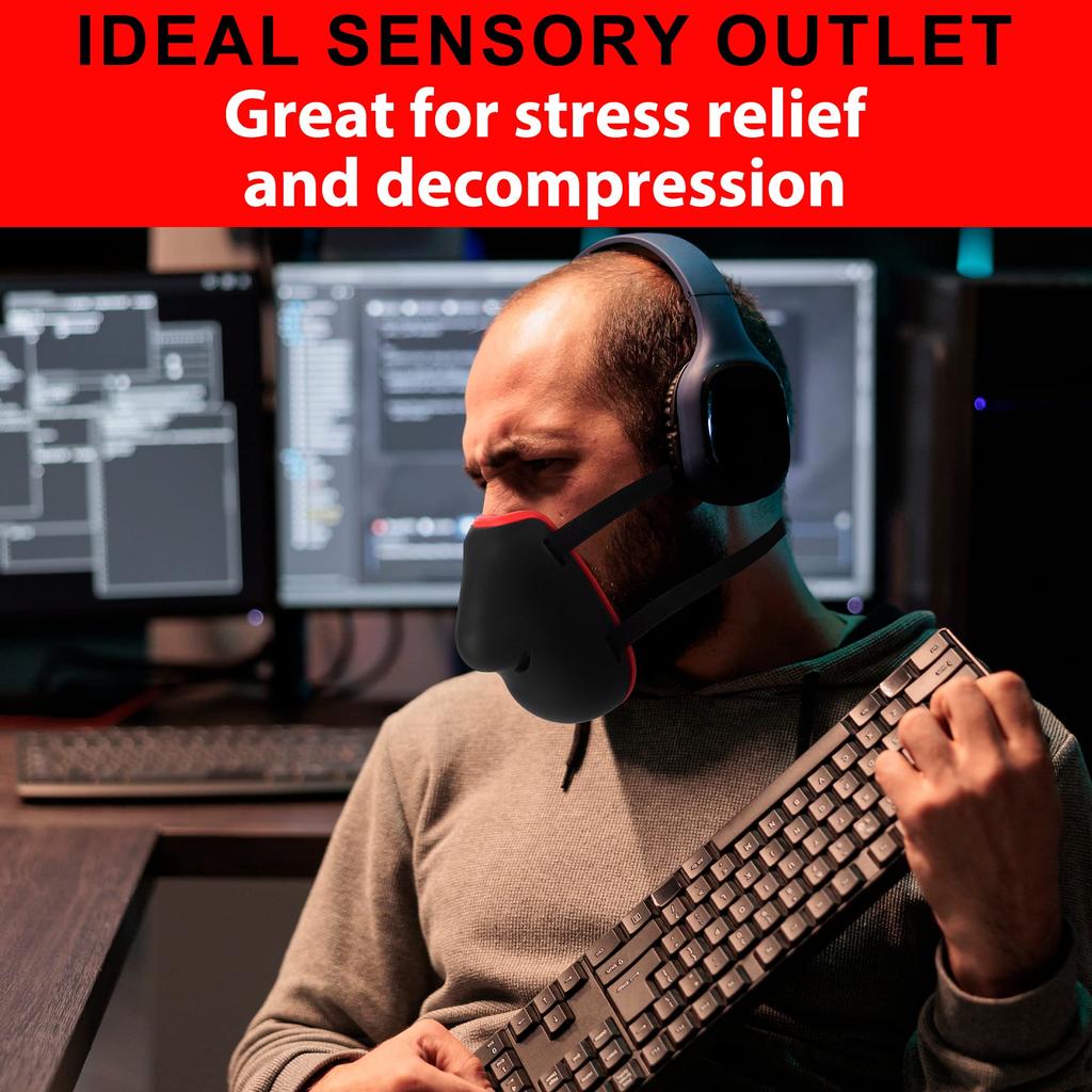 Silenciador Vocal Tilcare - Máscara Reductora de Ruido para Cantantes - Máscara de Grito para Alivio del Estrés y Calentamiento Vocal con Correas Ajustables Extraíbles