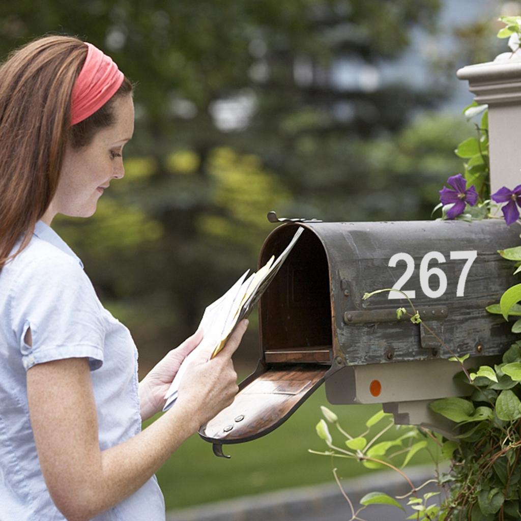 5 Sets 0‑9 Reflective Number Stickers Reflective Mailbox Numbers for Outside Waterproof Strong Self Adhesive Vinyl