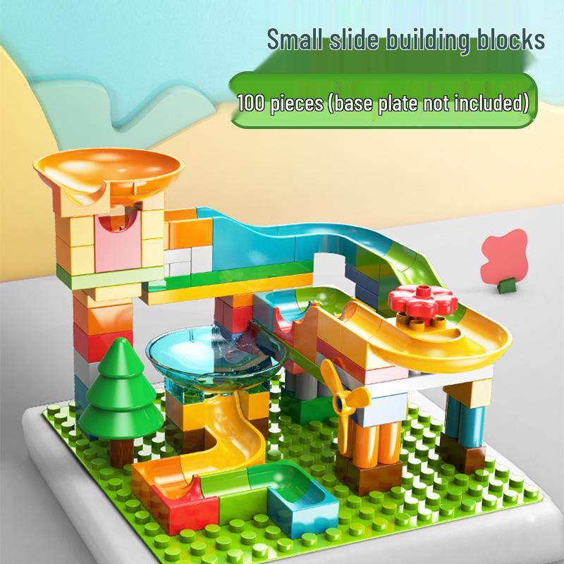 Feile House Slide Building Blocks for Kids 3+ - Hands-on Early Education Toy with Large Parts, Free Shipping