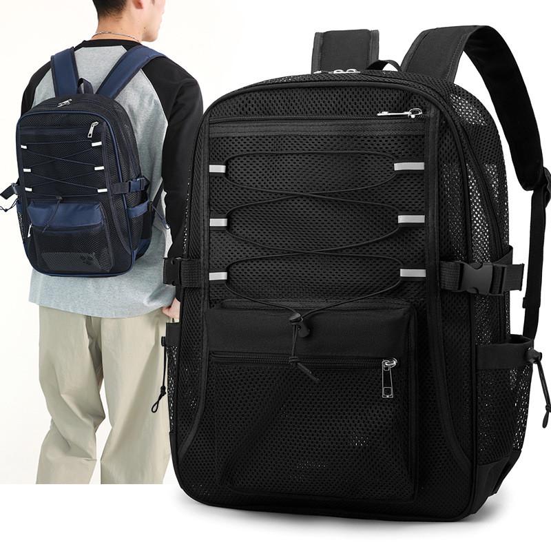 Mesh Hollow Out Fitness Travel Backpack With Breathable Fabric For Daily Use