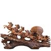 1PC Resin Steed Ornaments - Feng Shui Inspired Chinese Style Statue for Living Room Home Decor Housewarming Gift