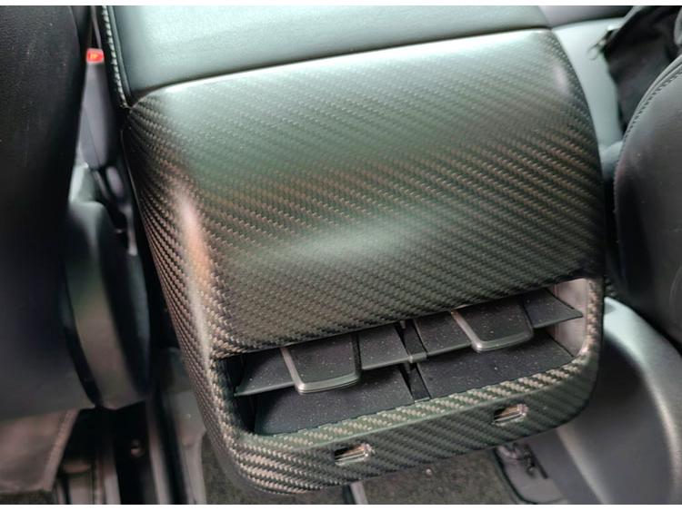 

Carbon Fiber Rear Vent Frame and Front Storage Lid Decor for Tesla Model 3/Y