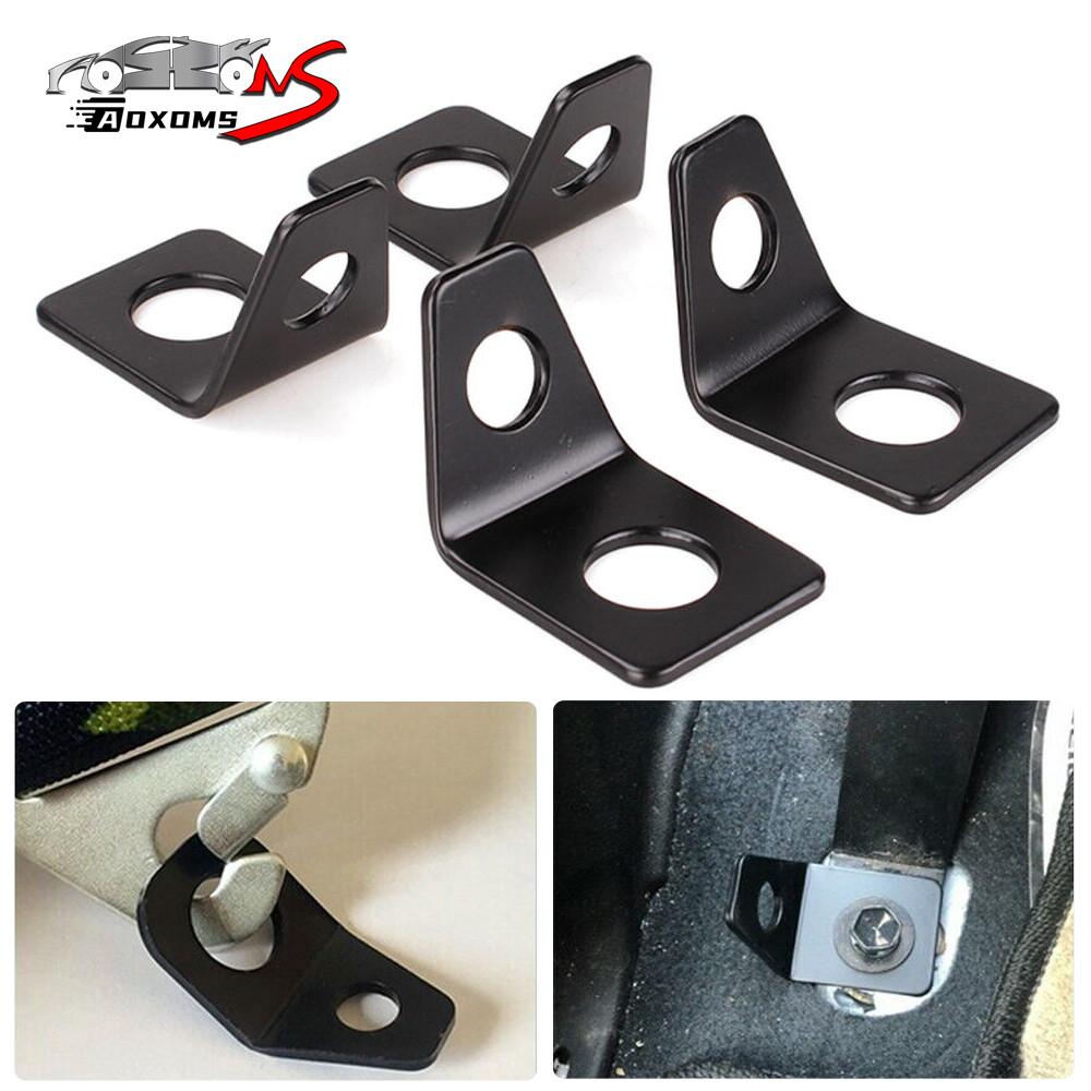 4PCS Seat Belt Mounting 90 Degree L-Bracket For 2 3 4 5 Point Racing Harness