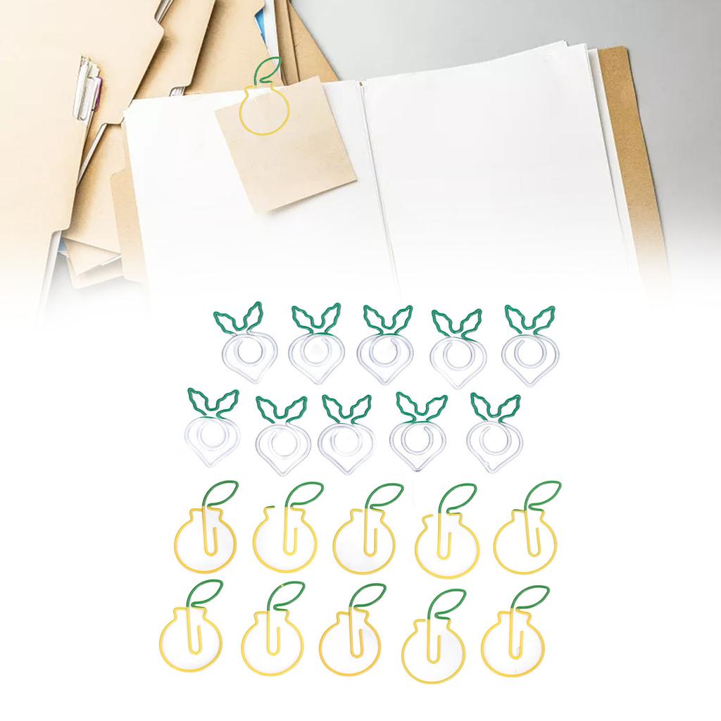 100 Pcs Shaped Paper Clips 2 Color Metal Material Light Portable Electroplating Process Easy Organiz