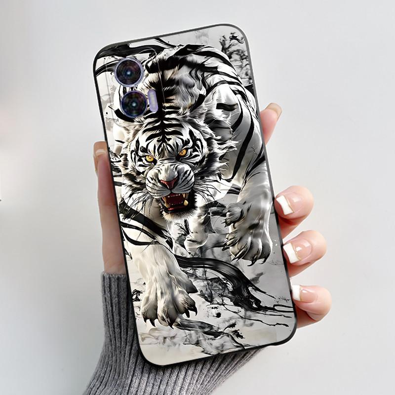 For Motorola Edge 30 Neo Case Cute Love Rabbit Slim TPU Soft Black Cover For Moto Edge 30 Lite Fundas Edge30 Fusion Ultra Bumper