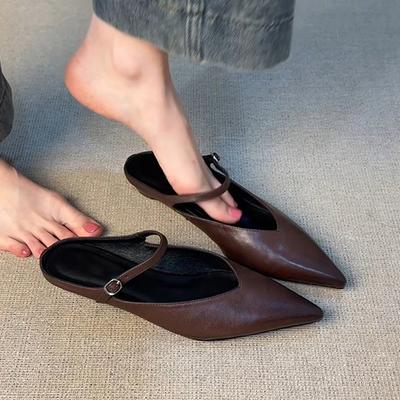 Summer Women's Cover Toe Mules Slippers Fashion Shallow Slip-On Slides Shoes Comfortable Ladies Footwear