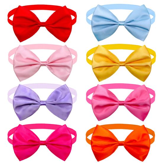 Pet Bow-knot Collar Adjustable Vivid Color Wear Resistant Super Soft Friendly To Skin Dress