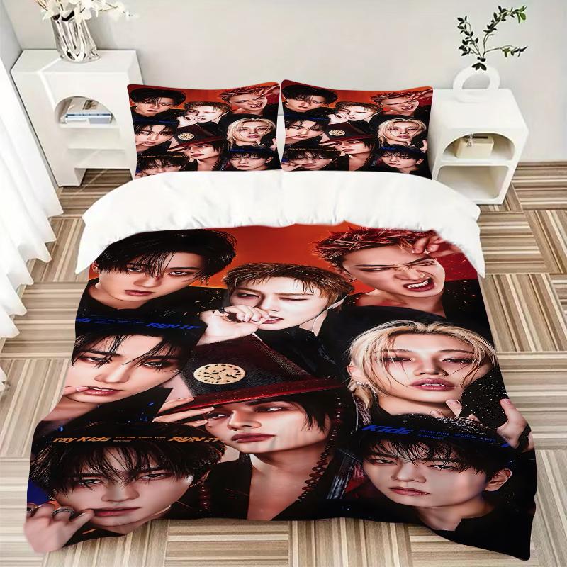 3Pcs Kpop Stars Fashion Bedding Sets For All Sizes New 3D Printed Bed Cover Comforter Duvet Cover Pillowcase Bedroom Decoration