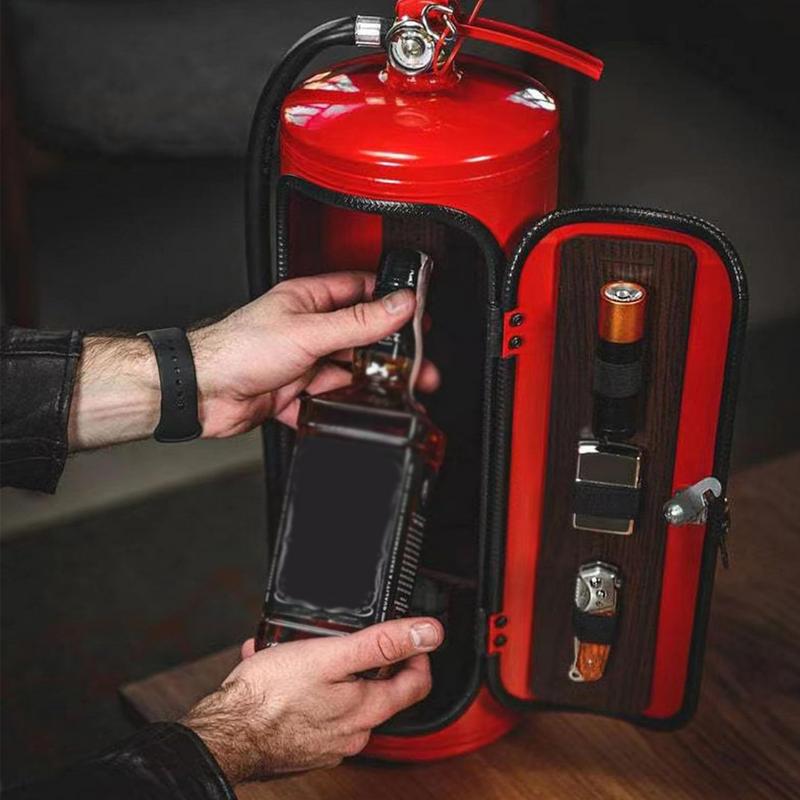 Fire Extinguisher Mini Bar Liquor Wine Storage Boxes Wine Cabinet Desktop Decoration Creative Novelty Bar Cabinet Liquor Wine