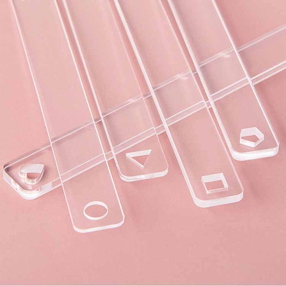 2 st/set Genomskinlig Ler Tjocklekslinjal Akryl DIY Tillverkningsverktyg Hänge Keramik Polymerlinjal