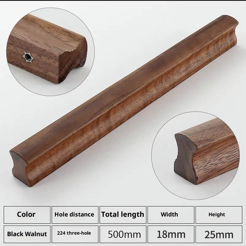 Drawer Knobs Kitchen Cabinets Pulls Long Handles Walnut Wooden Furniture Handle Cabinets and Drawers Dresser Knobs Wardrobe Pull