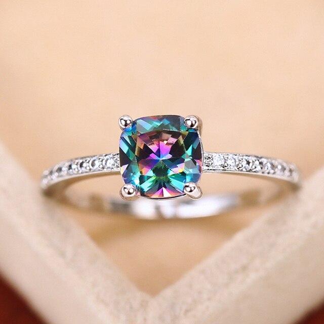 

Синяя серия женское кольцо 4 цвета в наличии обручальное кольцо ювелирные изделия с серебряным покрытием простое обручальное кольцо подарок на годовщину 10