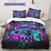Chainsaw Man Soft Duvet Cover Child's Bedding Set,Extra Large Size Halloween Gifts Various Sizes Available -HE169