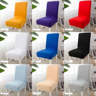 Elastischer Stuhl- und Hockerbezug in einheitlicher Farbe für Esszimmerstühle in Hotels, Restaurants oder zu Hause