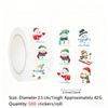 500 Pcs Christmas Snowman Stickers Roll 1 Inch Cute Winter Snowman Stickers for DIY Christmas Party Gift Decoration