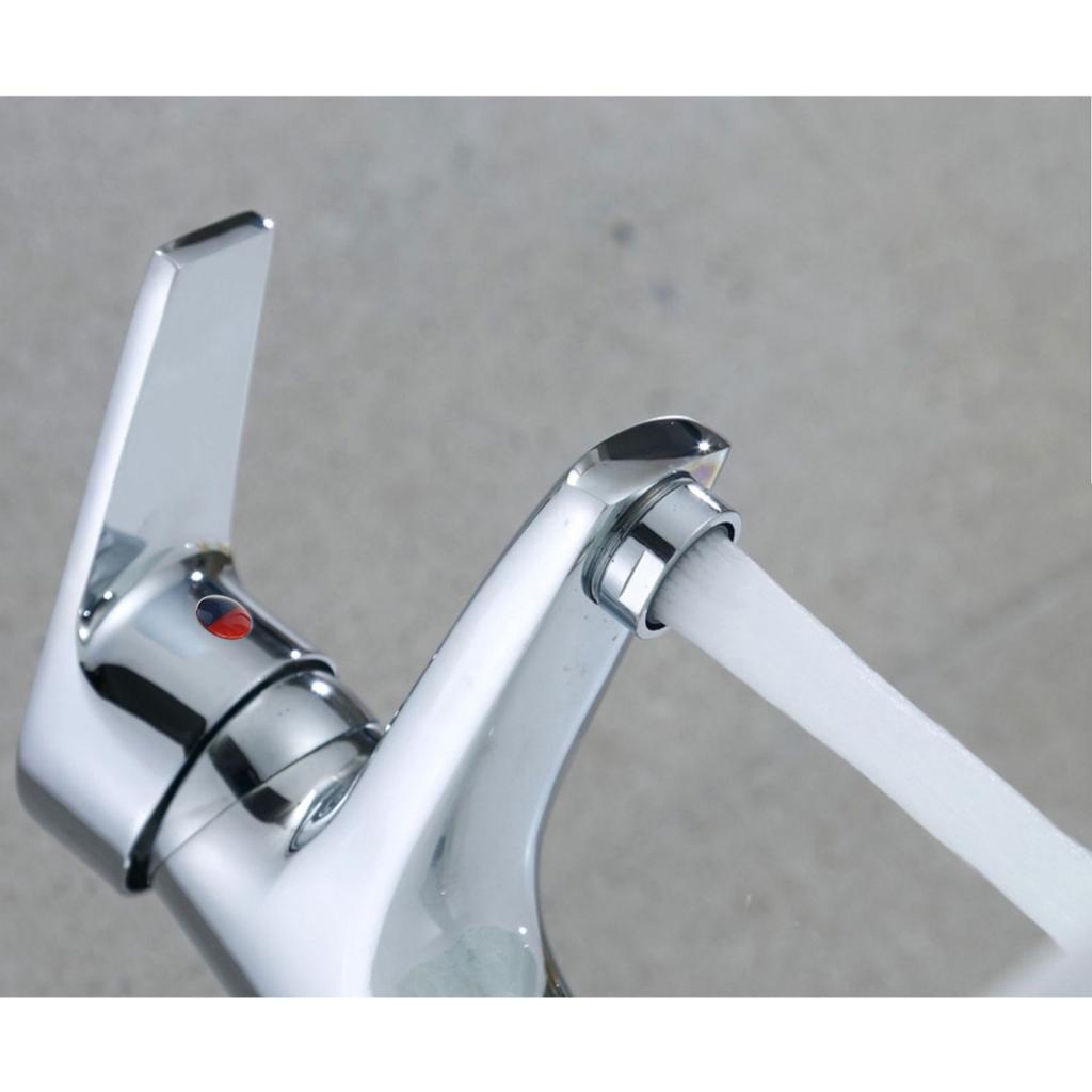 Elegant Chromes Bathroom Sink Faucet with Smooth Ceramics Mixing Systems and Convenient Pull Rod Household Use