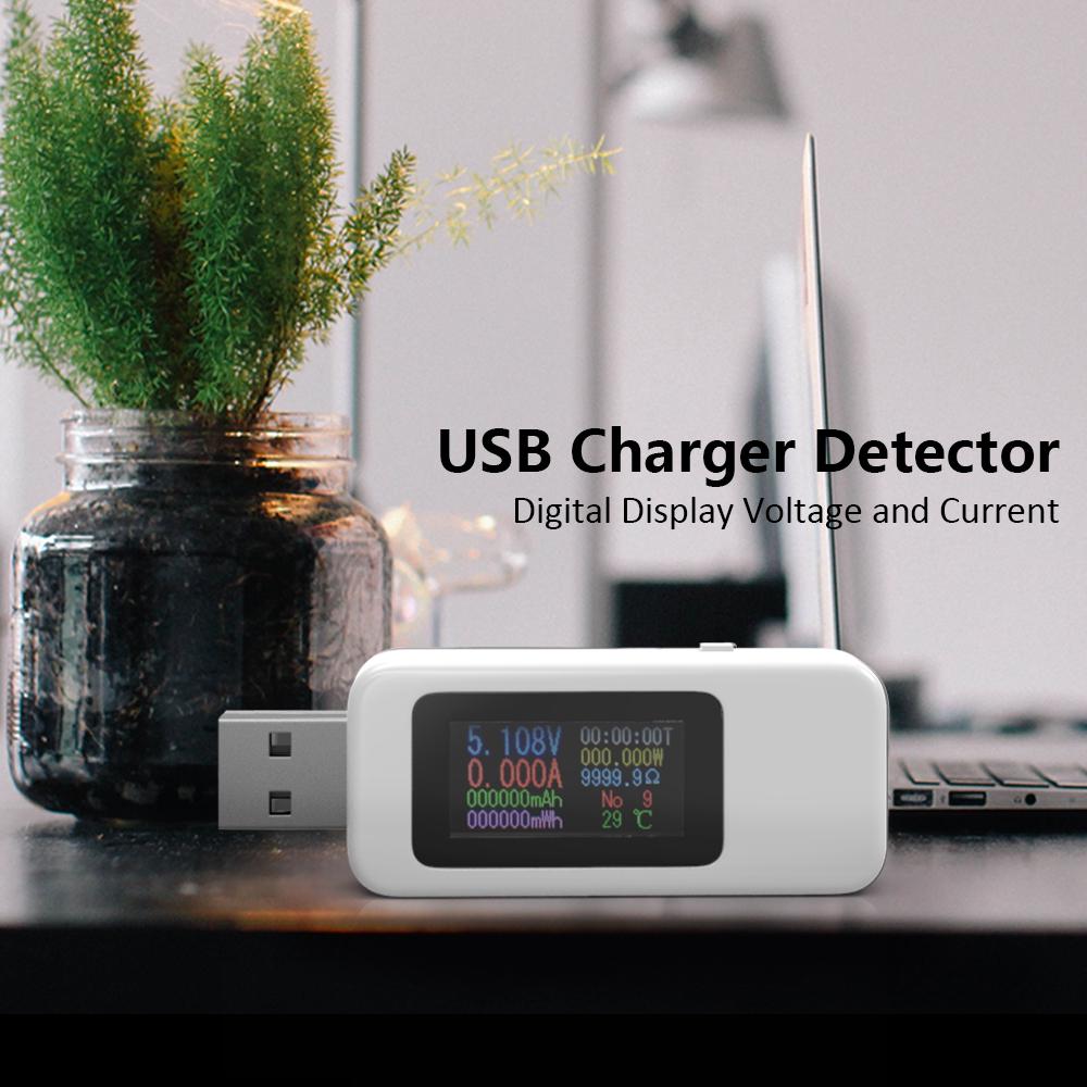 LCD USB Detector Voltmeter Ammeter Power Capacity Tester Meter Voltage Current Charger Amperimetro Volt Meter Indicator