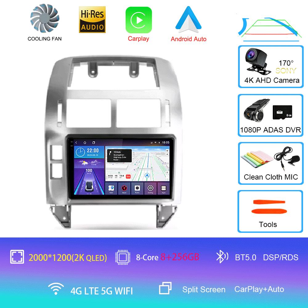 Android 14 For Volkswagen Polo Mk4 IV 4 2001 - 2009 Car Radio Video Player Navigation Stereo GPS No 2din 2 Din Dvd