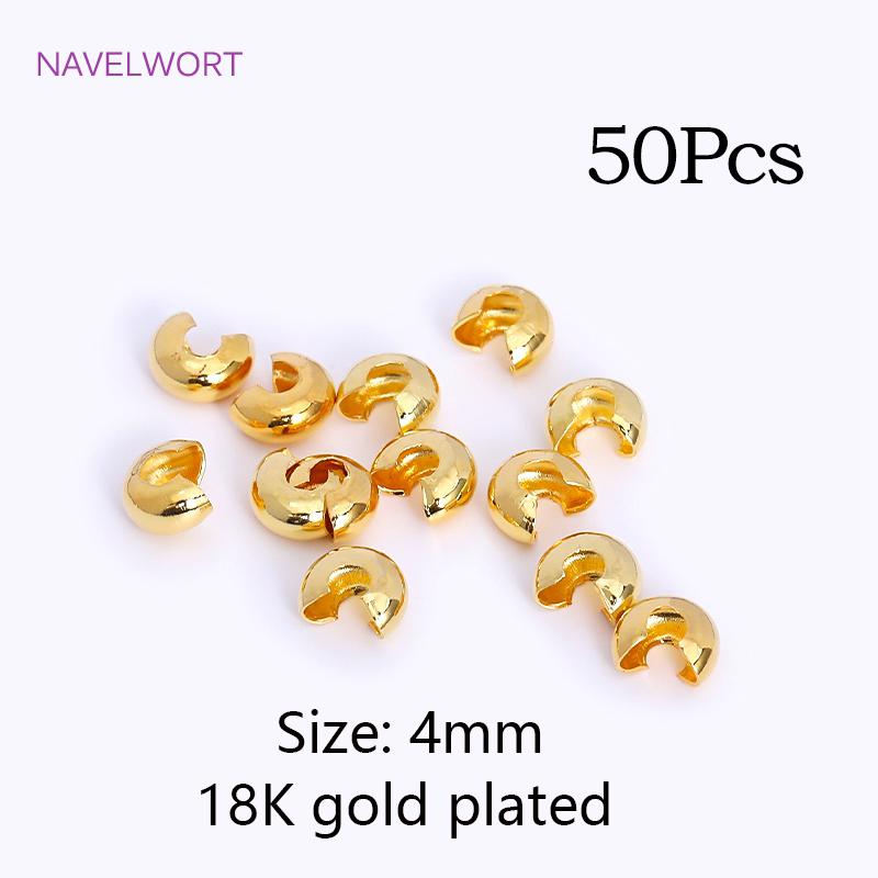 DIY Jewelry Making Accessories 18K Gold Plated Brass Crimp Bead,Lobster Clasps,Protector For Jewelry,Supplies For Jewelry