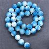 Persian Chalcedony Blue White Loose Beads Round Beads DIY Bracelet Necklace Jewelry