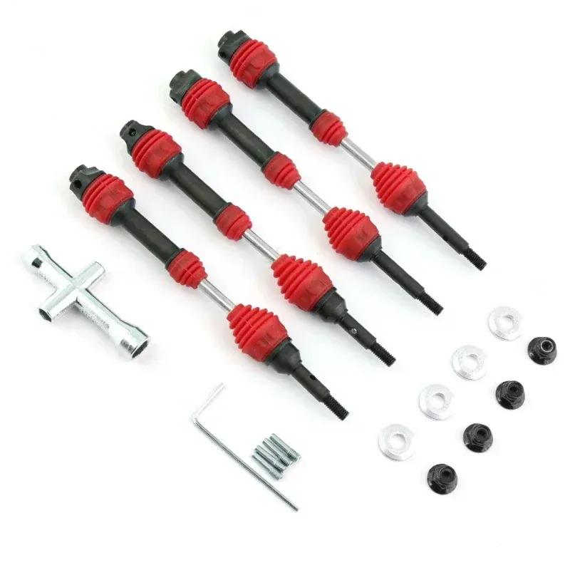 4 Pcs/2pcs Rear Drive Shaft Steel Driveshaft CVD for 1/10 Trxs Slash Rustler Hoss Stampede VXL 4X4 RC Car