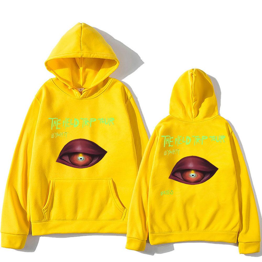 

The Field Trip Tour Lil Yachty Hooded Lil Yachty с капюшоном Удобная хип-хоп толстовка Длинные рукава Готический панк-пуловеры XXXL жёлтый