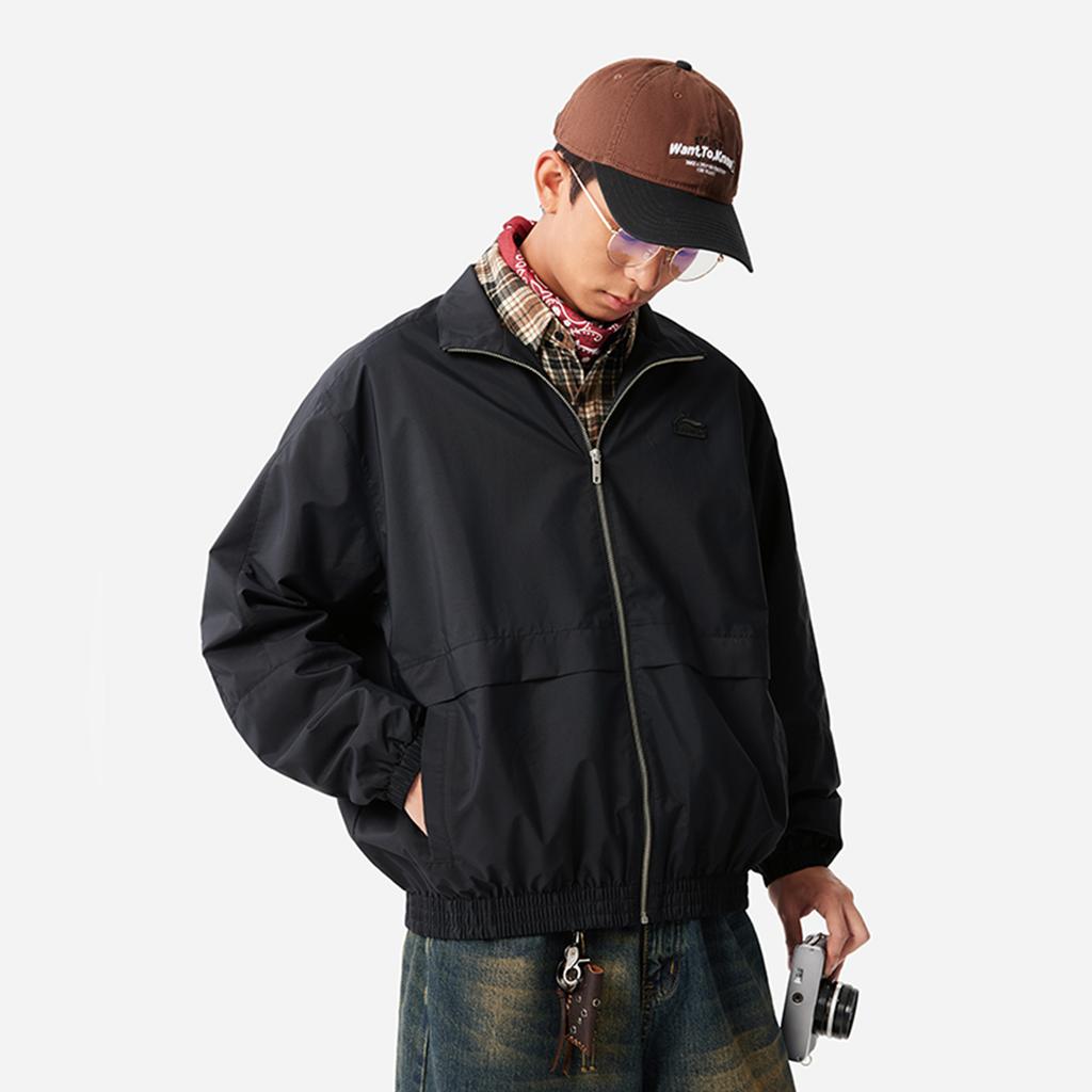 Li-Ning Sports Lifestyle Series Long Sleeve Stand Collar Windproof Breathable Water Resistant Jacket Men Jacket Black AFDV177-3