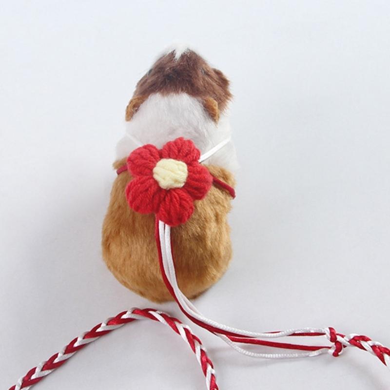Adjustable Hamster Leash Harness with Flower Design Walking Rope For Small Animal Funny Entertainment Easy To Carry