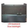 For Lenovo Ideapad GAMING 3 15ARH05 15IMH05 Palm Rest Backlight Keyboard Touchpad Upper Cover Case 5CB0Z33234