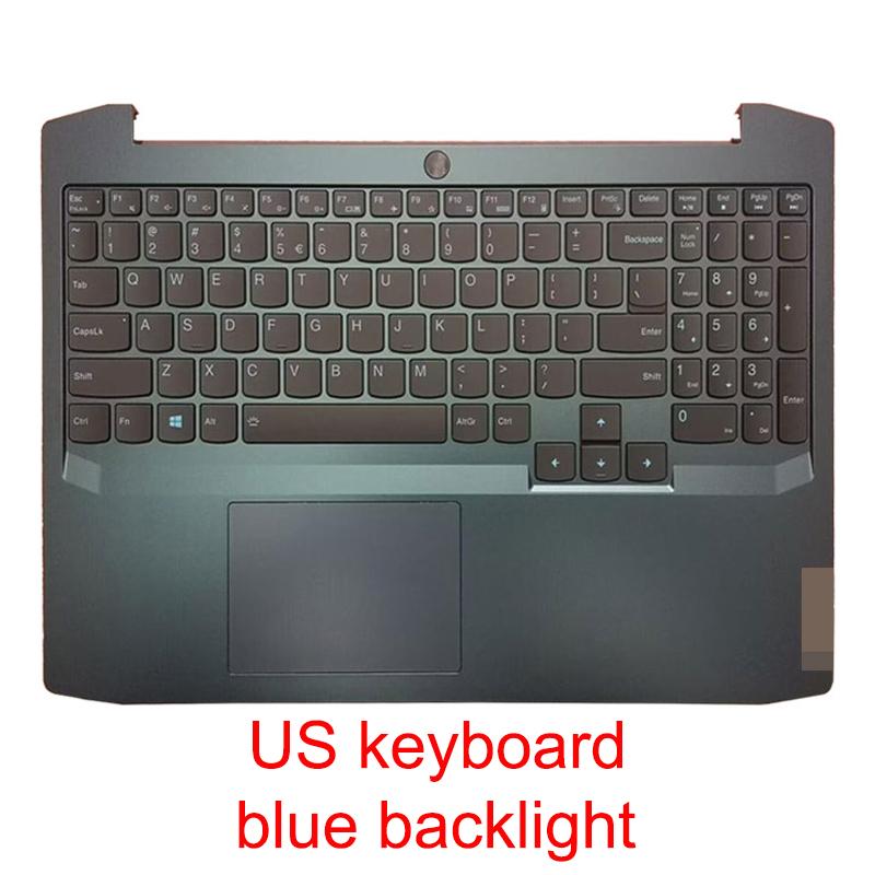 For Lenovo Ideapad GAMING 3 15ARH05 15IMH05 palm rest backlight keyboard touchpad upper cover case 5CB0Z33234 blue shell style1