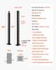 Cable Railing Post 36x1x2 In with 30° Angled Holes 1JZLGZXHS91402OS1001V0