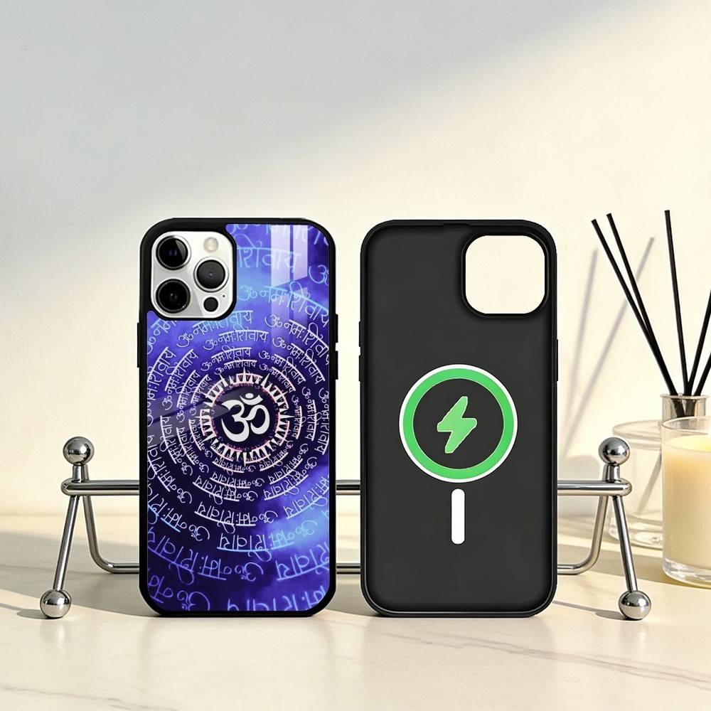 Элегантный чехол для телефона с мандалой Аум Ом для йоги, для iPhone 17, 16, 15, 14, 13, 12, 11 Plus, Pro Max, магнитный для Magsafe, беспроводная зарядка iPhone15