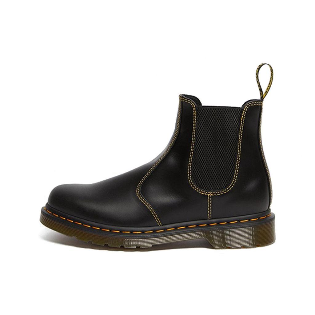 Dr. Martens Martin Two-Layer Cowhide Comfortable Fashion Versatile Short Chelsea Boots Unisex Boots Black 26251021