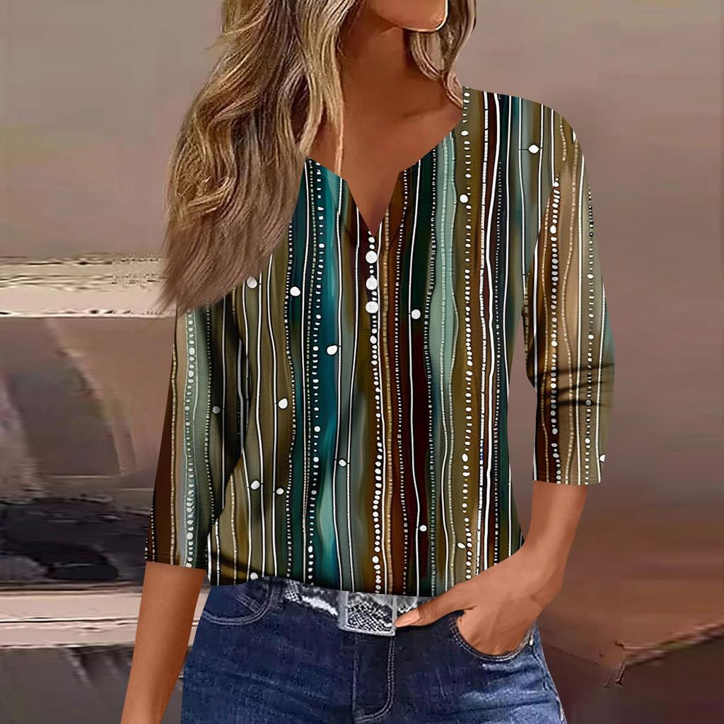 Women's 3/4 Sleeve Shirts Graphic Tees Shirts Casual Basic Tops Pullovers