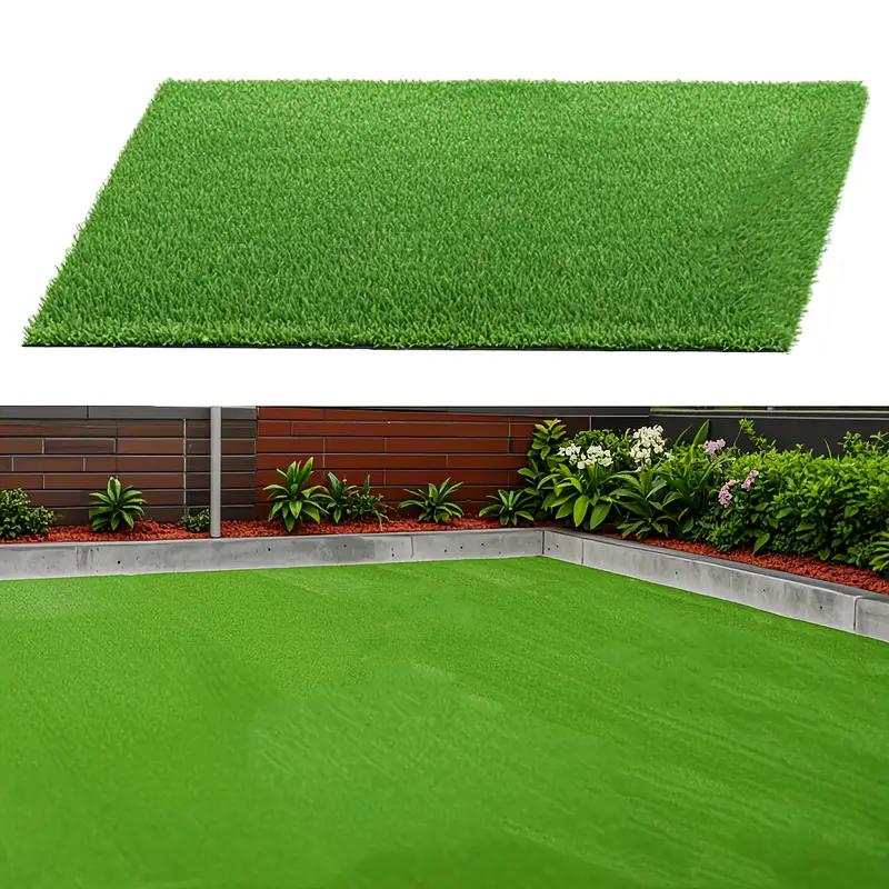 Artificial Grass Rug Fake Faux Turf Grasses, 0.7" Indoor Garden Lawn Landscape Balcony Synthetic Grass Mat