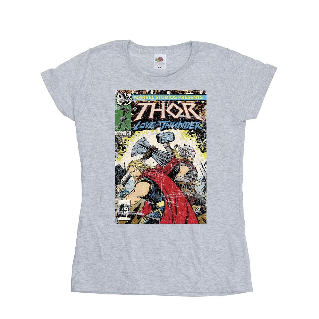 Marvel Womens/Ladies Thor Love And Thunder Vintage Poster Cotton T-Shirt