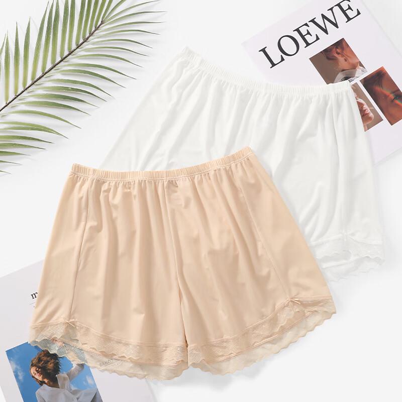 Fenteng Women's Ice Silk Lace Anti-Chafe Safety Shorts