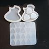 Gitarrenplektrum Harzform Geometrische Dreieckige Plektrumform Gitarrenplektrum Halter Box Silikonform für Epoxidguss DIY C